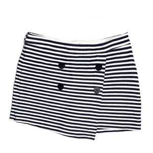 Express nautical stripe asymmetrical skort